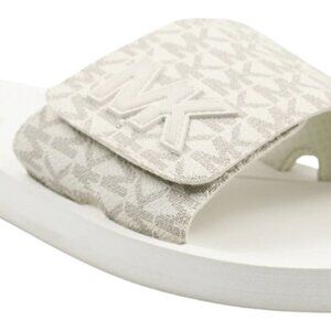 Michael Kors Wade White Logo Women’s Slide Sandals
